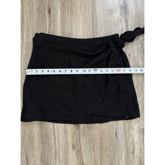 Free People Kamala Mini Skirt Wrap High Waisted Black Size Small - Picture 6 of 7